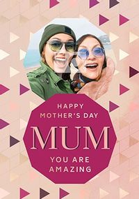 Amazing Mum photo upload Personalised Card