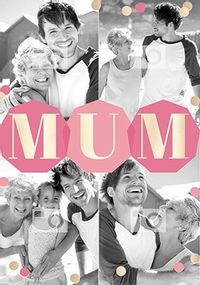 Four Photo Upload Personalised Mother's Day Card