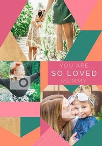 So Loved 3 photo upload Personalised Card