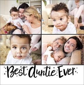 Best Auntie Ever Multi Photo Mother's Day Card
