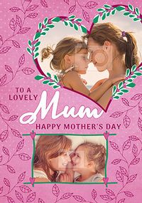 Tap to view Lovely Mum Double Photo Mother's Day Card