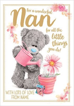 Wonderful Nan Me to You Personalised Mother's Day Card