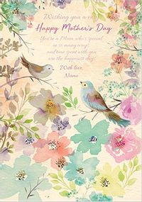 Floral and Birds Mother's Day Card