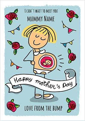 Babette -Mother's Day From Bump Personalised Card
