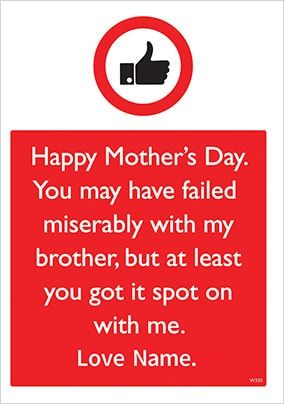 Spot On Personalised Mother's Day Card