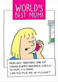 Tap to view Nuisance Calls Mother's Day Personalised Card
