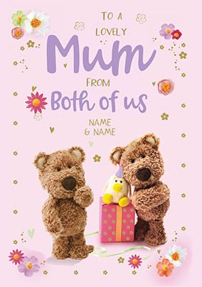 Barley Bear Both Of Us Personalised Mother's Day Card