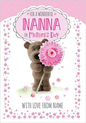 Barley Bear - Wonderful Nanna Personalised Card