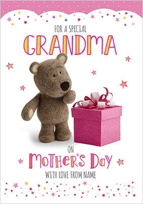 Barley Bear Special Grandma Personalised Mother's Day Card