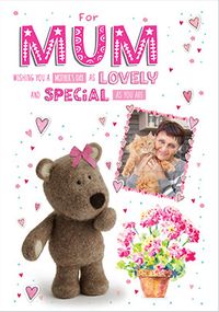 Barley Bear - Lovely Mum Mother's Day Personalised Photo Card