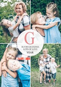 Tap to view G Is For Grandma Multi Photo Card