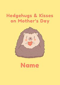 Tap to view Hedgehugs and Kisses Personalised Mother's Day Card