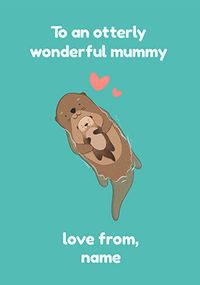 Otterly Wonderful Mummy Personalised Mother's Day Card