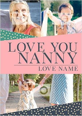 Love You Nanny Multi Photo Mother's Day Card