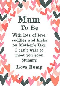 Tap to view Mum To Be Hearts Personalised Card