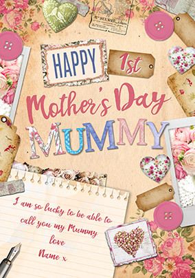 1st Mother's Day Mummy Personalised Card