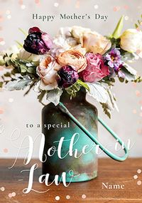 Mother-In-Law Mother's Day Florals Personalised Card