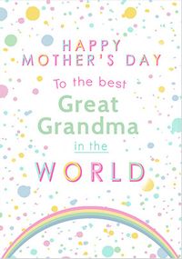 Best Great Grandma Mother's Day Personalised Card