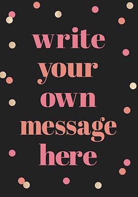 Write Your Own Message Personalised Mother's Day Card