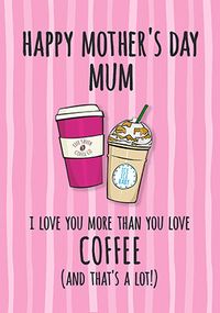 More Than Coffee Personalised Mother's Day Card
