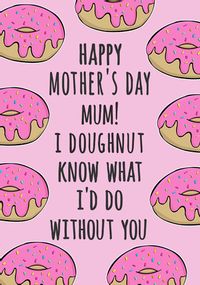Doughnut Know Personalised Mother's Day Card