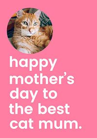 Best Cat Mum Mother's Day Photo Card