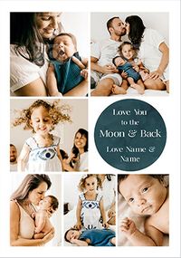 Tap to view Moon and Back Mother's Day Photo Card