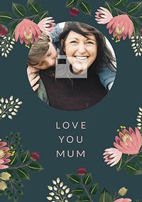 Tap to view Love Mum Mother's Day Floral Photo Card