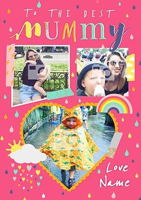 The Best Mummy Multi Photo Mother's Day Card