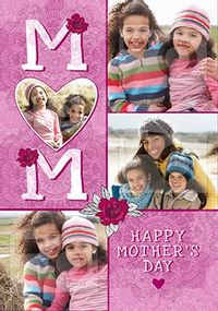 Pink Happy Mother's Day Multi Photo Card