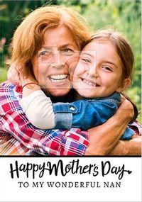 Tap to view Wonderful Nan Photo Mother's Day Card