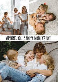 Happy Mother's Day Three Photo Card