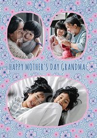 Grandma Mother's Day Floral Photo Card