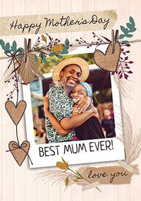 Best Mum Mother's Day Polaroid Photo Card