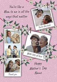 Like a Mum Multi Photo Mother's Day Card