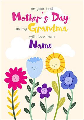 1st Mother's Day Grandma Personalised Card