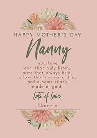 Nanny Poem Mother's Day Personalised Card