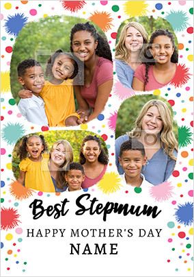 Best Step Mum Multi Photo Mother's Day Card