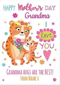 Grandma Hugs Are The Best Personalised Card