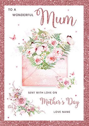 Envelope of Flowers Mother's Day Card