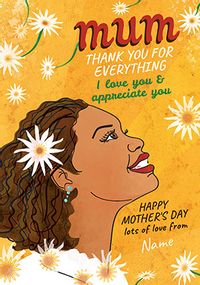Tap to view Love And Appreciate Personalised Mother's Day Card