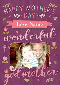 Tap to view Happy Mother's Day Wonderful Godmother Photo Card