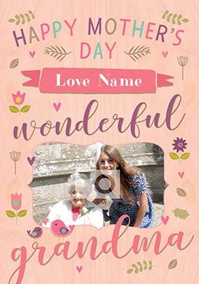 Happy Mother's Day Wonderful Grandma Photo Card