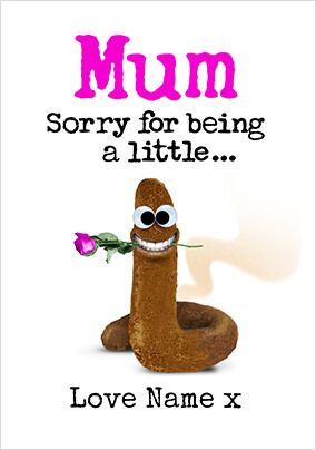Sorry Mum  Poo Mother's Day Card