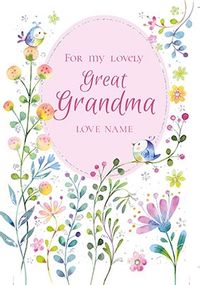 Lovely Great Grandma Personalised Mother's Day Card