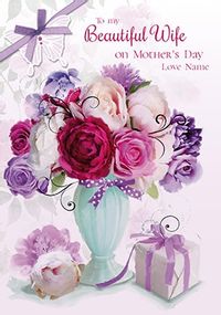 Beautiful Wife On Mother's Day Personalised Card