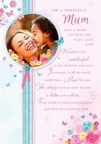 Tap to view Wonderful Mum Photo Mother's Day Card