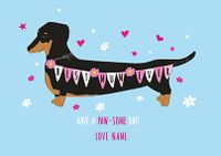 Tap to view Best Mum Ever Sausage Dog Personalised Card
