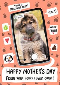 Tap to view Four legged Child Mother's Day Card