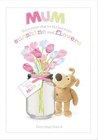 Mum - Sunshine & Flowers Personalised Card